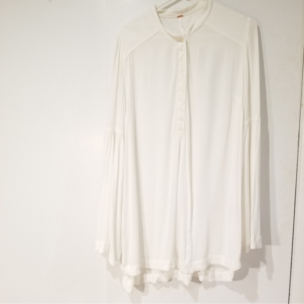 Free People easy girl tunic top dress white/cream. - Picture 3 of 8